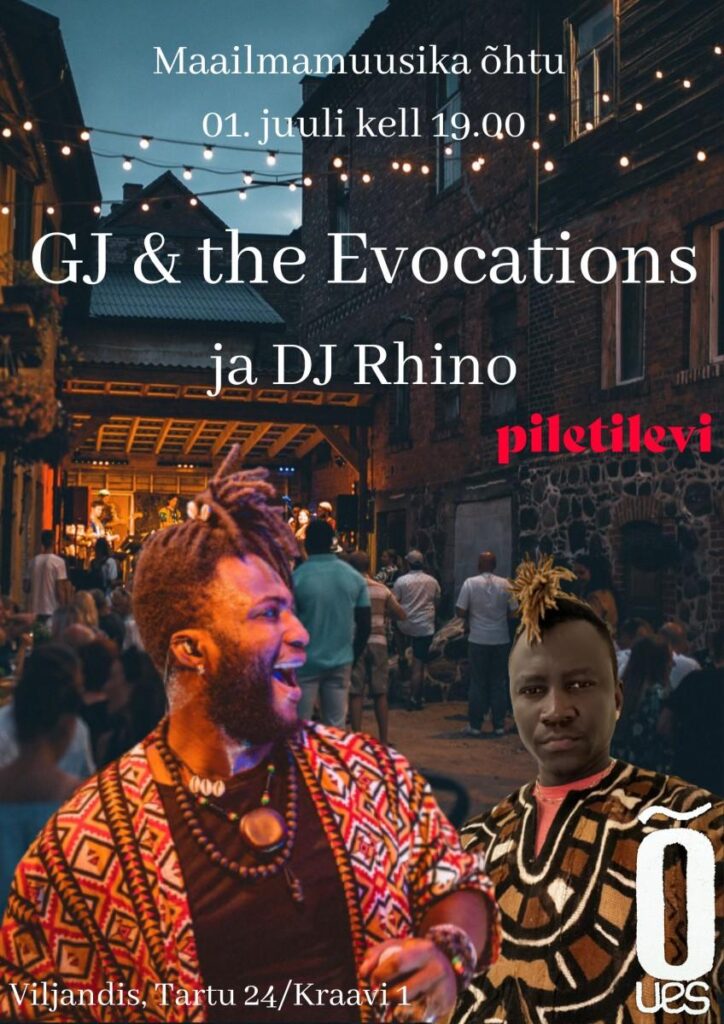 MaailmaMuusika õhtu - Gilly Jones ja The Evocations / DJ Rhino (Piletilevi).