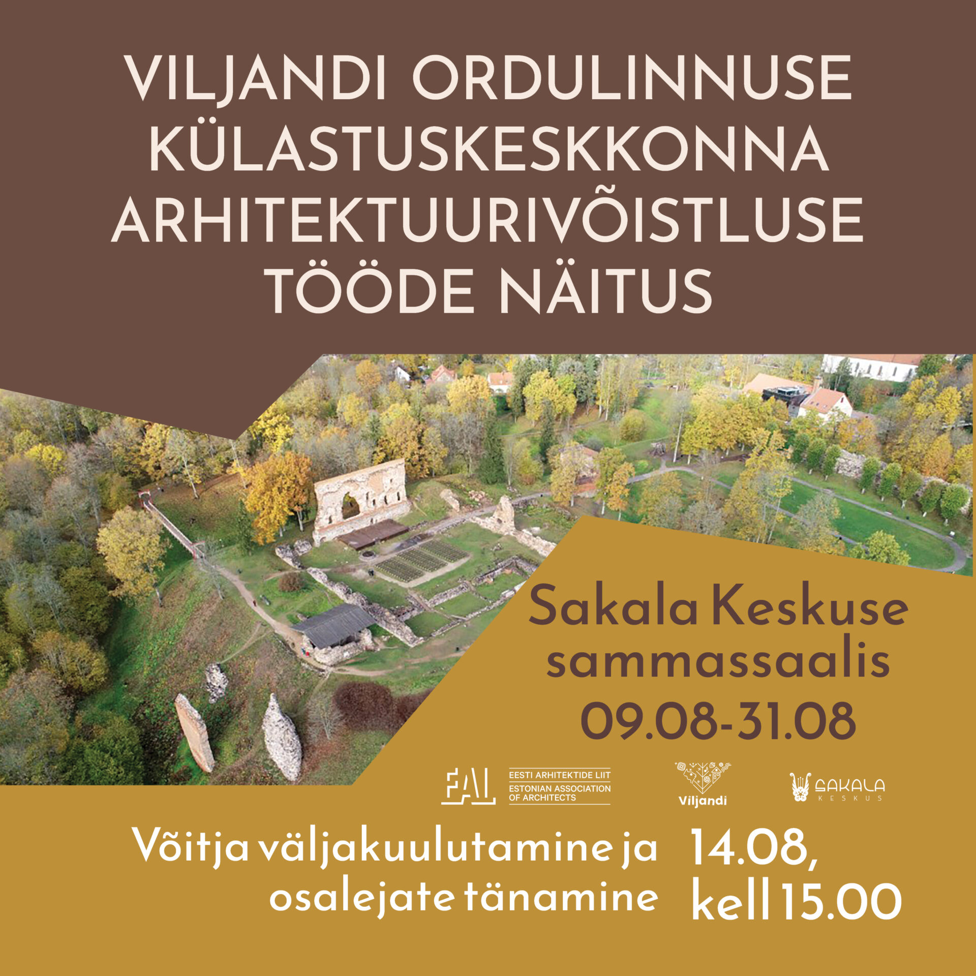 Viljandi ordulinnuse külastuskeskkonna arhitektuurivõistluse näitus Sakala Keskuses