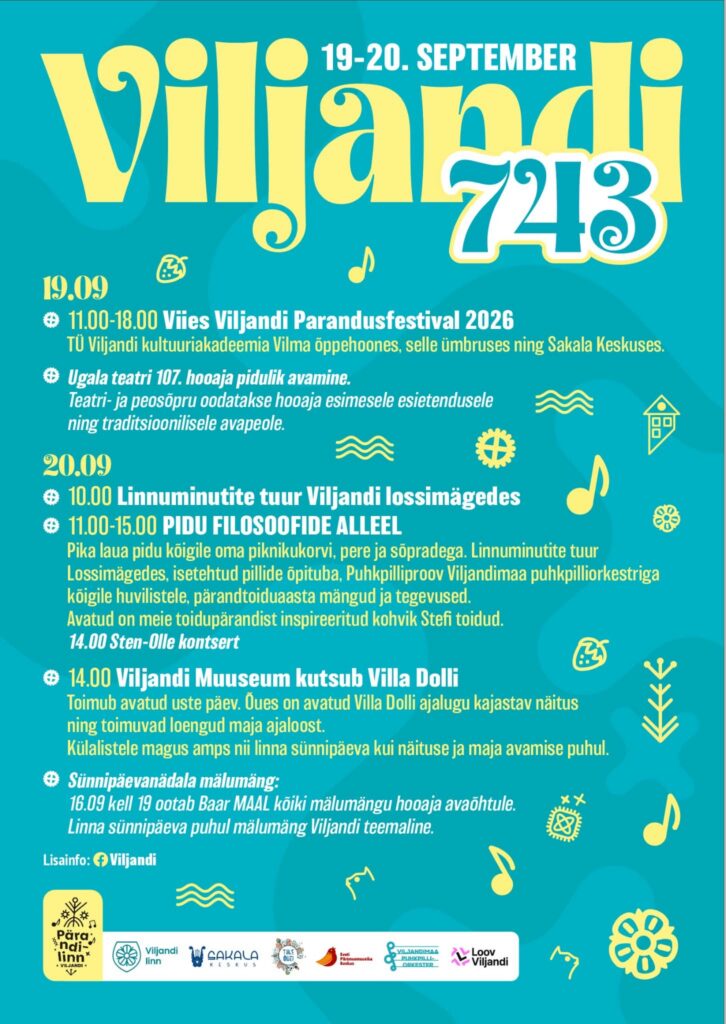 Viljandi 743 sündmuste plakat